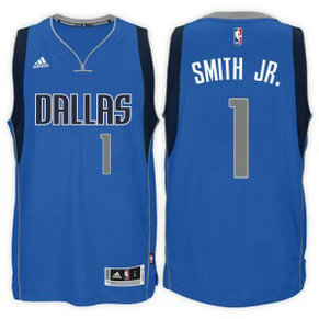 Adidas Mavericks 1 Dennis Smith Jr. Road Blue 2017 NBA Draft Men Jersey