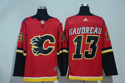 Adidas Men's Flames 13 Johnny Gaudreau Red Stitched NHL Jersey