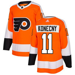 Adidas Men's Philadelphia Flyers #11 Travis Konecny Orange Home Authentic Stitched NHL Jersey
