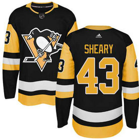 Adidas Pittsburgh Penguins #43 Conor Sheary Stitched Black Alternate Authentic NHL Jersey