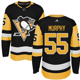 Adidas Pittsburgh Penguins #55 Larry Murphy Stitched Black Alternate Authentic NHL Jersey