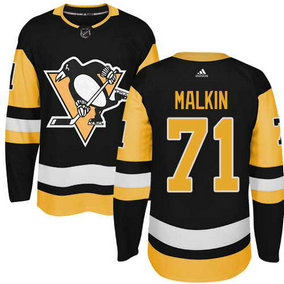 Adidas Pittsburgh Penguins #71 Evgeni Malkin Stitched Black Alternate Authentic NHL Jersey