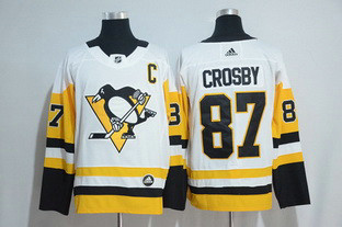 Adidas Pittsburgh Penguins #87 Sidney Crosby White Alternate Authentic Stitched NHL Jersey