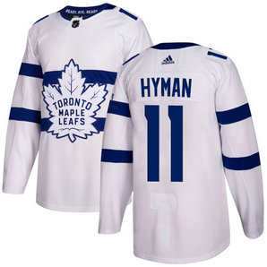 Adidas Toronto Maple Leafs #11 Zach Hyman White 2018 Stadium Series Stitched NHL Jersey