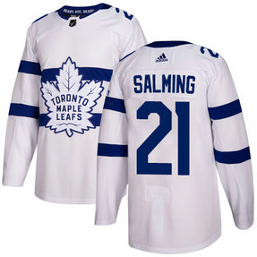 Adidas Toronto Maple Leafs #21 Borje Salming White 2018 Stadium Series Stitched NHL Jersey