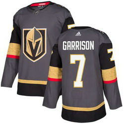 Adidas Vegas Golden Knights #7 Jason Garrison Grey Home Authentic Stitched NHL Jersey