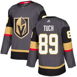 Adidas Vegas Golden Knights #89 Alex Tuch Grey Home Authentic Stitched NHL Jersey