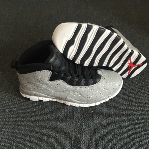 Air Jordan 10 Cement Grey Black Shoes