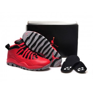 Air Jordan 10 Retro Shoes Red Black