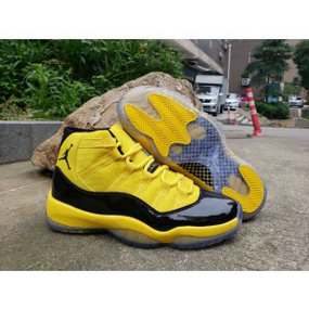 Air Jordan 11 Black Yellow Shoes