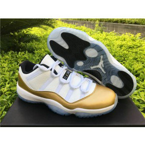 Air Jordan 11 Gold White Low Top Shoes