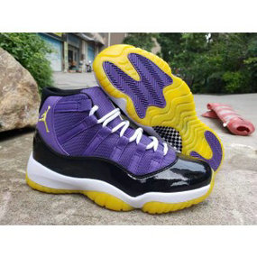 Air Jordan 11 Laker Purple Black Shoes