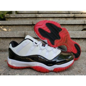 Air Jordan 11 Low White Black Red Shoes