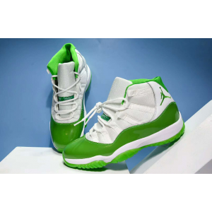 Air Jordan 11 White And Green Retro Shoes