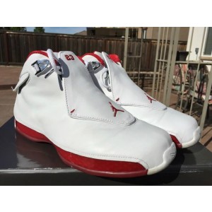 Air Jordan 18 White Varsity Red Shoes