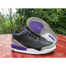 Air Jordan 3 Black Purple Shoes
