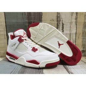 Air Jordan 4 White Red Shoes