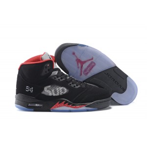 Air Jordan 5 Supreme Shoes Black Red