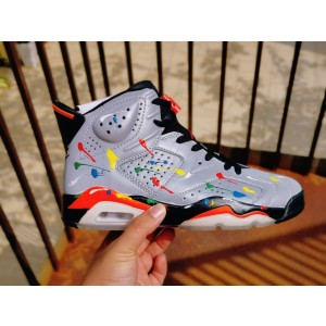 Air Jordan 6 Dazzle colour splash-ink Shoes
