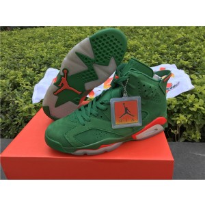 Air Jordan 6 Retro NRG G8RD Gatorade Green Suede Basketball Women Shoes