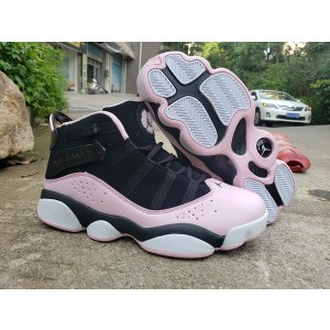 Air Jordan 6 Rings Black Pink Shoes