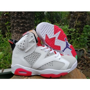 Air Jordan 6 White Red Shoes