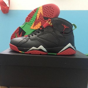 Air Jordan 7 Retro Shoes Orange Red Black