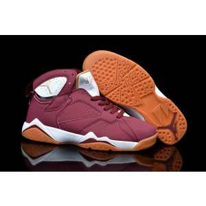 Air Jordan 7 Retro Shoes Wine Red 1
