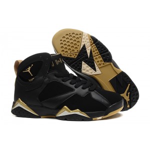 Air Jordan 7 VII Retro Gold Medal Black Metallic Gold Men Women Shoes