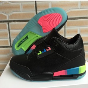 Air Jordan III Retro Black Colorful Shoes