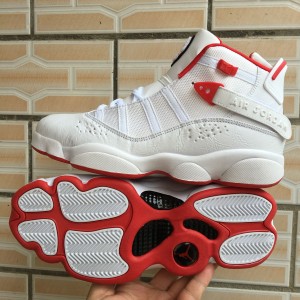 Air Jordan Six Rings 6 White Red Shoes
