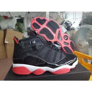 Air Jordan Six Rings Black Red Shoes
