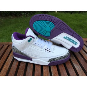 Air jordan 3 White Purple Low Shoes