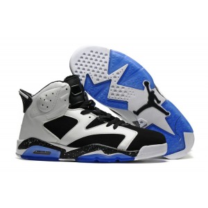 Air jordan 6 Basket Shoes 2016 Black White Blue