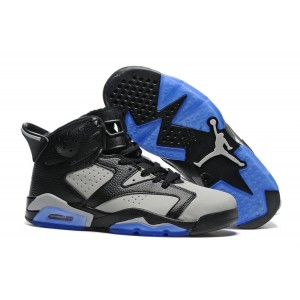 Air jordan 6 Basket Shoes 2016 Grey Black Blue