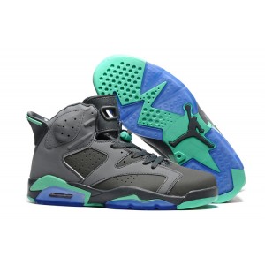 Air jordan 6 Basket Shoes 2016 Grey Green Black
