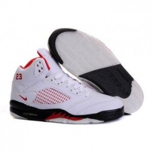 Air jordan V 5 Retro white black red A05015