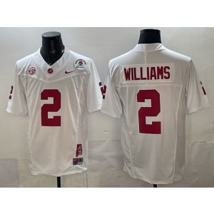 Alabama Crimson Tide 2 Ryan Williams Rose Bowl White F.U.S.E. Vapor Limited Men Jersey