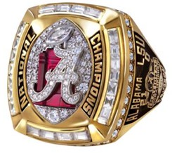 Alabama Crimson Tide National Champions Rings