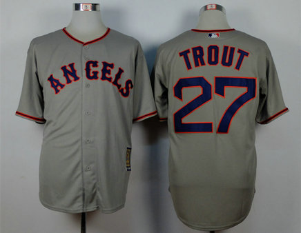 Angels 27 Mike Trout Grey 1965 Turn Back The Clock Jersey