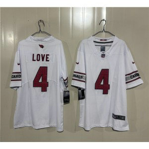 Arizona Cardinals 4 Jeremiyah Love White 2026 Draft Vapor Limited Men Jersey Arizona Cardinals 4 Jeremiyah Love White 2026 Draft Vapor Limited Men Jersey