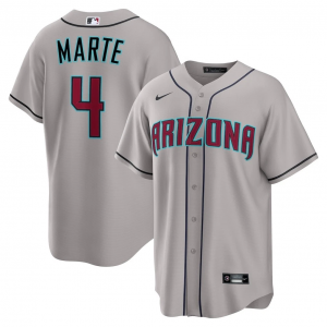 Arizona Diamondbacks 4 Ketel Marte Grey Cool Base Men Jersey