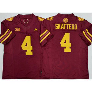 Arizona State Sun Devils 4 Cam Skattebo Red F.U.S.E. Vapor Limited Men Jersey
