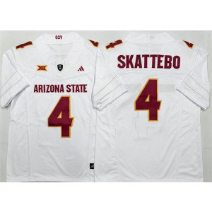 Arizona State Sun Devils 4 Cam Skattebo White 2025 F.U.S.E. Vapor Limited Men Jersey