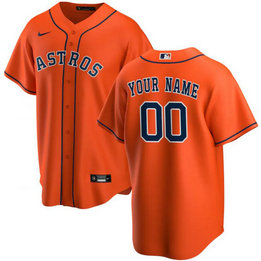 Astros Men's Customized Orange Nike Jersey