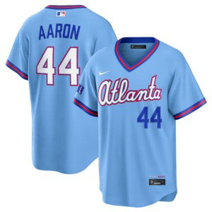 Atlanta Braves 44 Hank Aaron Powder Blue 2026 City Connect Cool Base Men Jersey