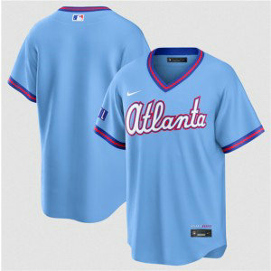 Atlanta Braves Blank Powder Blue 2026 City Connect Cool Base Men Jersey