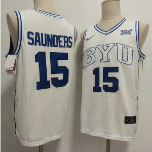 BYU Cougars 15 Richie Saunders White Vapor Limited Men Jersey