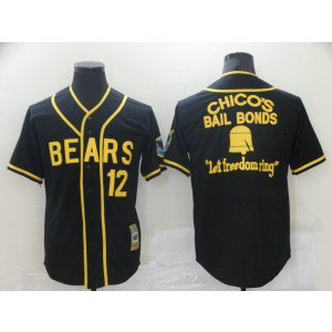 Bad News Bears Button Down 12 Tanner Boyle Blue Movie Baseball Men Jersey