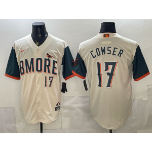 Baltimore Orioles 17 Cowser Natural 2026 City Connect Cool Base Men Jersey